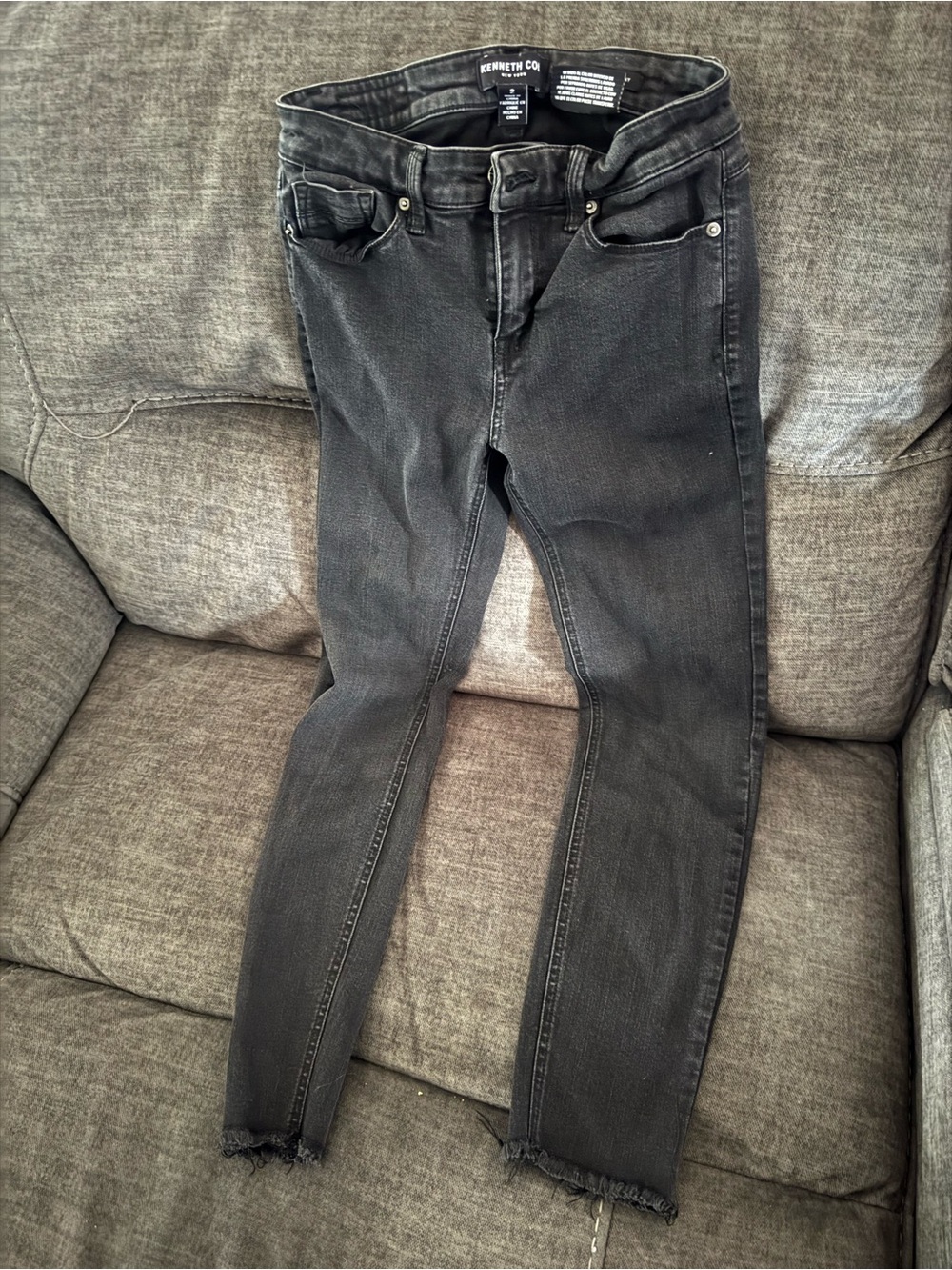 Kenneth Cole Women's Washed Black Skinny Jeans